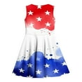 thumbnail image 7 of Moocorvic Toddler Girls Sleeveless Dress 4th of July Outfits for Girls, Summer Sundress Casual Playwear A-Line Dresses 4-5 Years, 7 of 7