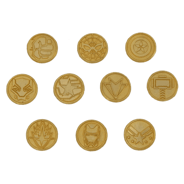 Marvel Gold Avengers Circles 10 Disney Park Trading Pins Starter Set