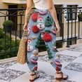 thumbnail image 5 of Women Baggy Christmas Printed Sweatpants Tapered Leg Drawstring Lounge Joggers with Pockets, Casual Jogging Pants Fall Clothes, 5 of 6