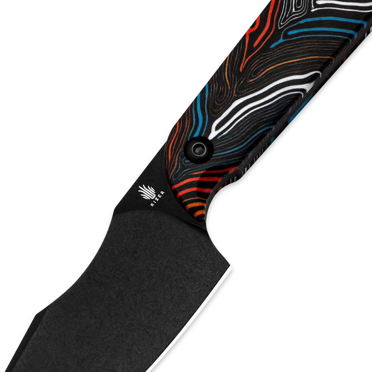 Kizer Mini Harpoon Fixed Blade Knife 3V Blade G10 Handle Pocket Tactical Knives 1040S6