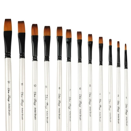 TSV Art Paint Brushes Set Great for Watercolor, Acrylic, Oil-12 Different Sizes Nice Gift for Artists, Adults &