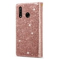 thumbnail image 7 of Dteck Folio Wallet Case For Samsung Galaxy A70e, Luxury Bling Glitter PU Leather Case with Stand / Zipper Purse / 9 Card Slots / Magnetic Closure Cover with Hand Strap, Rosegold, 7 of 7