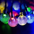 thumbnail image 4 of Cadena de luces solares LED, bolas, bolas, lámparas para patio, césped, jardín, decoración de fiesta de boda, 30 LED, 8 modos, blanco cálido Scienceny LF0148-05B, 4 of 7