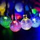 thumbnail image 4 of Cadena de luces solares LED, bolas, bolas, lámparas para patio, césped, jardín, decoración de fiesta de boda, 30 LED, 2 modos, colorido sidaley LF0148-02B, 4 of 7