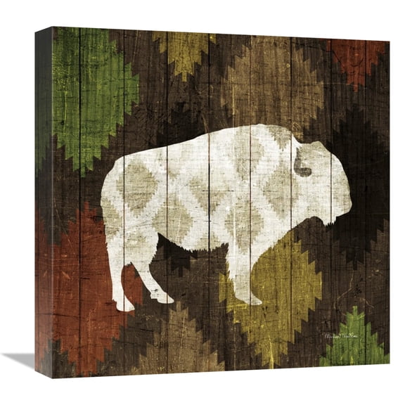 Global Gallery's 'Southwest Lodge Buffalo' By Michael Mullan Stretched Canvas Wall Art