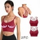 thumbnail image 1 of WILLBEST Brasier Sin Costuras Para Mujer Sujetadores Deportivos Con Espalda Cruzada Para Mujer, Acolchados, Con Tiras Cruzadas, Para Yoga, Entrenamiento Y Fitness, De Bajo Impacto, 2 Unidades, 1 of 4