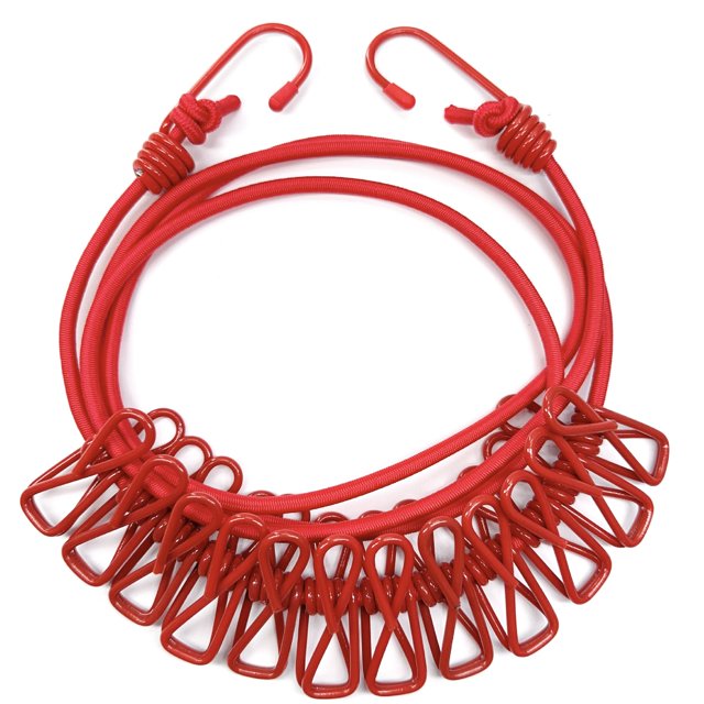 Tendedero de exterior con pinza para viajes, portátil y extensible, resistente al viento, con pinza para colgar la ropa