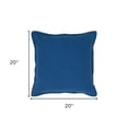 thumbnail image 4 of Blue Solid Flange Edged Modern Down Throw Pillow, 4 of 6