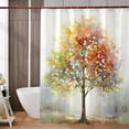 thumbnail image 4 of Colorful Tree Shower Curtain Abstract Art Oil Painting Shower Curtains for Bathroom Pretty Cute Aesthetic Nature Waterproof Fabric Bath Curtain Decor with Hooks (Multicolor, 72'''' x 72''''), 4 of 6