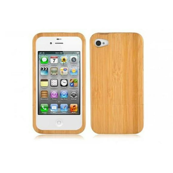 Cadorabo case for Apple iPhone 4 / iPhone 4S cover - 100% real wood case - Case Cover Hard Case