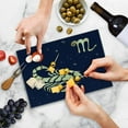 thumbnail image 4 of Zodiac Scorpio Cutting Board, Esoteric Future Prediction Theme Night Sky with Stars, Decorative Tempered Glass Cutting and Serving Board, Small Size, Indigo and Pale Yellow, by Ambesonne, 4 of 5