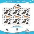 thumbnail image 2 of Dachshund Footprint Hooded Bath Towel，60"x35" for Ages 3 To 12 Kids, Quick Dry Lightweight Soft Microfiber Hood Beach Towel Cover Up for Kids, 2 of 7