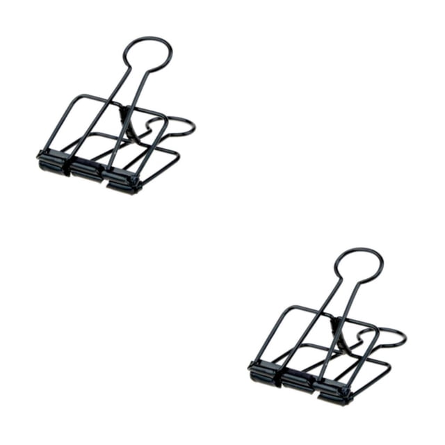 Clip de papel de metal Injueey 20 piezas Negro 19 mm
