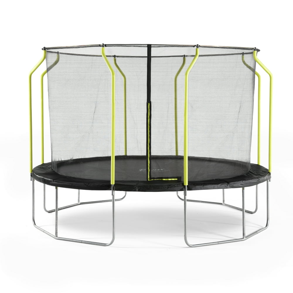 Plum Play Wave 14' Trampoline, with Safety Enclosure, Black/Green