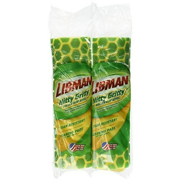 Libman Nitty Gritty Roller Mop Refill, Super absorbent, tear resistant