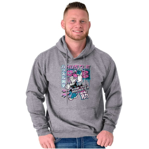 Popeye Cool Hustle For the Muscle Hoodie Hooded Sweatshirt Men Brisco Brands S