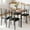 Vintage, variant on Dining Table for 4, Small Table and Chairs Set of 4, Dinette Set for 4, Square Dinner Table Set, 3Pcs Kitchen & Dining Room Sets for Small Space (Black, Dining Table with 4 Chairs)