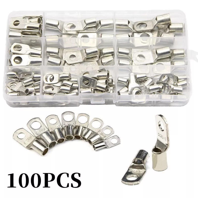 240 piece cable lug battery copper ring crimping terminal wire connector-