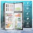 thumbnail image 4 of CALLIEVER Compact Mini Fridge with Freezer, 5.0 Cu.Ft 2-Door Refrigerator – Ideal for Dorm, Office, Bedroom – 7 Temp Settings, Adjustable Shelves,Silver, 4 of 9
