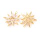 thumbnail image 2 of Brass Micro Pave Clear Cubic Zirconia Pendants Star Real 18K Gold Plated 26x23.7x3.3mm Hole: 1.6mm, 2 of 3