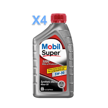 4 Quart Engine Motor Oil Mobil Super Synthetic Blend SAE 5W-30 MPN #124404