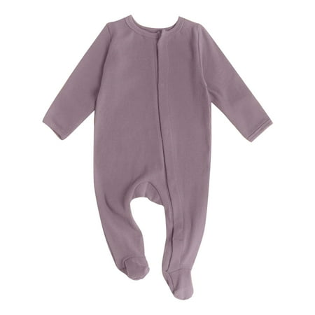 

GEZHEN Girls Long Sleeve Romper Baby Solid Footed Long Sleeve Jumpsuit Baby Spring Autumn Men s and Women s Baby Color Clothing Cute