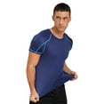thumbnail image 3 of inhzoy Men's Athletic T-Shirt Quick Dry Workout Gym Sports Tee Tops Dark Blue XL, 3 of 7