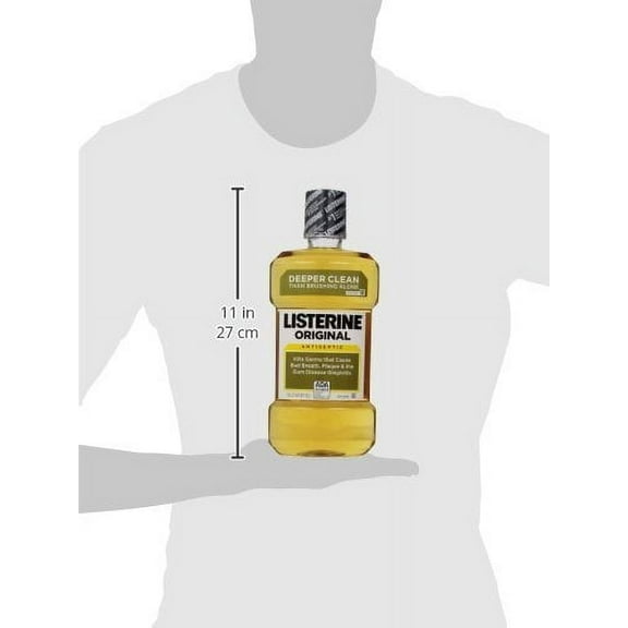 Listerine Original Oral Care Antiseptic Mouthwash with Germ-Killing Formula to Fight Bad Breath, Plaque and Gingivitis, 1 L