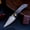 Black Carbon Fiber, variant on Kansept Fenrir Folding Pocket Knife 3.48'' Damascus Blade,Shred Carbon Fiber Handle,K1034V1