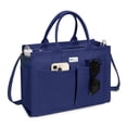 thumbnail image 1 of Bolsa de tela resistente con diseño superior para mujer, color azul marino, 1 of 8