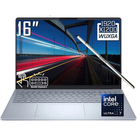 Dell 16 Plus Copilot+ PC AI Laptop, 16" FHD+ 1920 x 1200 IPS LCD Touchscreen, Intel Core Ultra 7 258V, 1080P Webcam, Backlit KB, Stylus Pen, Win11 Home (32GB DDR5 RAM + 1TB SSD)