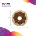 TrustyPup Donut Squeaky Plush Chew Guard Dog Toy, Small