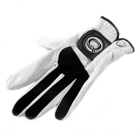 NEW Quality Sport Tour Cabretta White/Black Leather Glove Men's Cadet