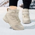thumbnail image 2 of FYEGRE Boys Winter Lined Ankle Boots Warm Comfortable Athletic Sneakers For Kids And Toddlers Outdoor Play Casual Walking Durable Lightweight Traction Sole Design Beige 9-9.5 Years, 2 of 9