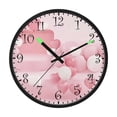 thumbnail image 2 of Voice Activated Clock with Glow Light 12 Inch Large Silent Wall Clock Battery Operated for Home Decor Pink Heart-shaped Balloons, 2 of 8