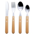 thumbnail image 1 of Matsuzay Juego de cubiertos de 4 piezas, tenedor, cuchillo, cuchara y cuchara de té, acero inoxidable, exquisito y delicado con mango de para cena Cocina y Comedor Matsuzay HA018454-00, 1 of 1