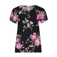 thumbnail image 4 of Fiudx Tops para Mujer Blusa Informal de Manga Corta con Cuello En V y Estampado de Moda para Mujer, 4 of 4