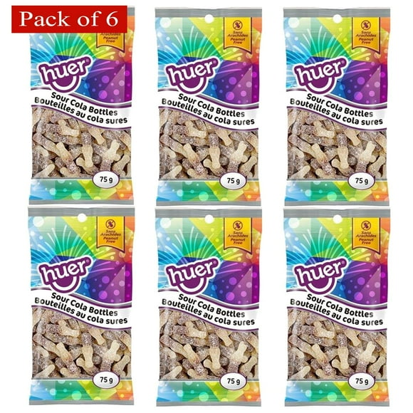 Huer Pocket Pals Sour Cola Bottle 75g (Pack of 6) $4.99 ea.