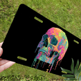 thumbnail image 5 of 1 Pcs 2D Flat License Plate Covers & Frames, Colorful Skull For Decorative Front, Waterproof For Decoration Aluminum License Plate Covers & Frames Cover For Men Women, 12" X 6", 5 of 6