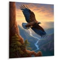 thumbnail image 2 of Designart "Soaring Eagle in Flight I" Animals Eagle Metal Wall Art, 2 of 5