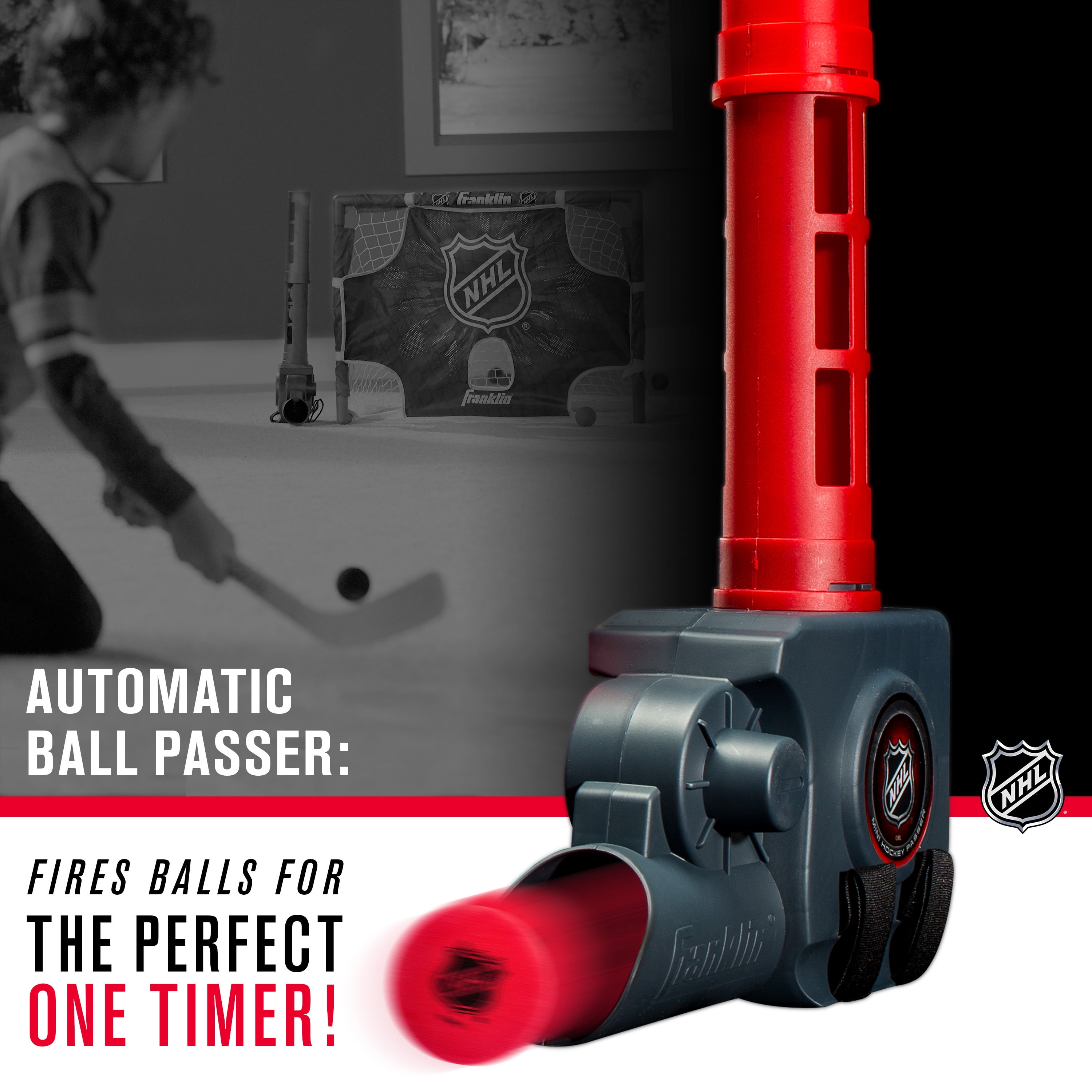 Franklin Sports Mini Hockey Automatic Passer, Goal & Target Set