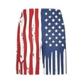 thumbnail image 4 of cllios 4th of July Mens Swim Trunks 5 Inch Quick Dry Board Shorts Bathing Suits Red White and Blue Printed Swimwear Big and Tall Drawstring Surfing Shorts with Pockets, 4 of 5