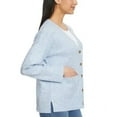 thumbnail image 2 of Ella Moss Ladies' Button Front Cardigan, Blue, XL, 2 of 6