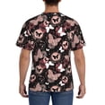 thumbnail image 3 of Bixox Men's Butterfly Printed Short Sleeve Skinny Athletic T-Shirt, 3 of 6