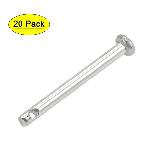 Unique Bargains Broches à Chape à Trou Unique - Tête Plate 3mm x 30mm Acier Inoxydable 304 20 Pcs