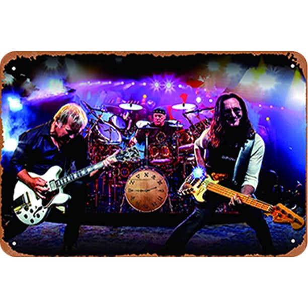 Hierro Rectangular Con Placa Metal Vintage Rush Orchestra 30 X 20 Cm