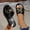 Black, variant on Eltusu Women Slide Sandals, Open Toe Casual No Slip Soft Bottom Summer Wedge Shoes Black Size 7
