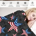 thumbnail image 4 of Fleece Blanket Throw Fuzzy Stars Independence Day Soft Microfiber Blanket for Couch,Sofa and Bed (60x50 Inch), 4 of 7