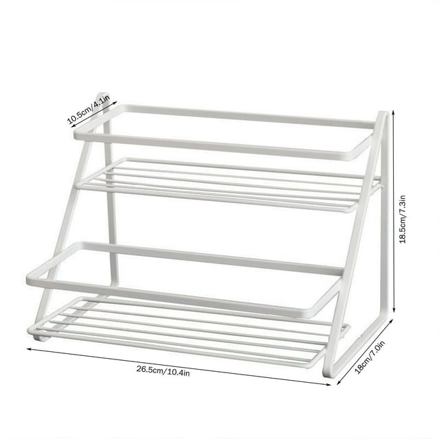 Hearth & Gear Stackable Cabinet Shelves Kitchen Counter Rack Organizer Multipurpose Storage Room Bedroom Bathroom Storage Rack Room Clothes Storage Closet Storage Organizer Storage Bind Fabric Storage