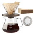 thumbnail image 1 of Lalord - Cafetera para verter sobre café, jarra de vidrio de borosilicato de 20 onzas con 100 filtro, 1 of 8